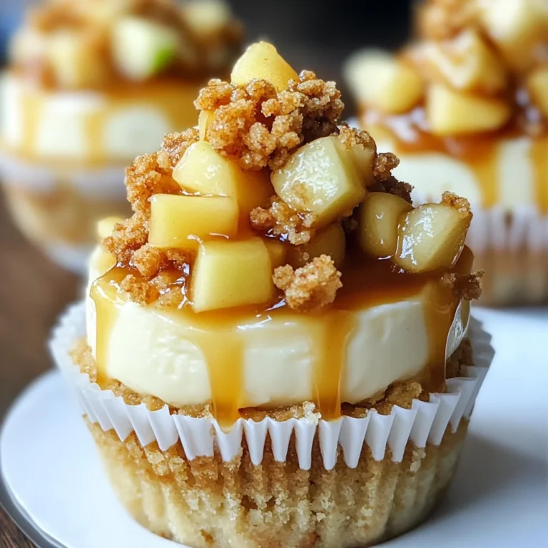 Apple Crisp Mini Cheesecakes