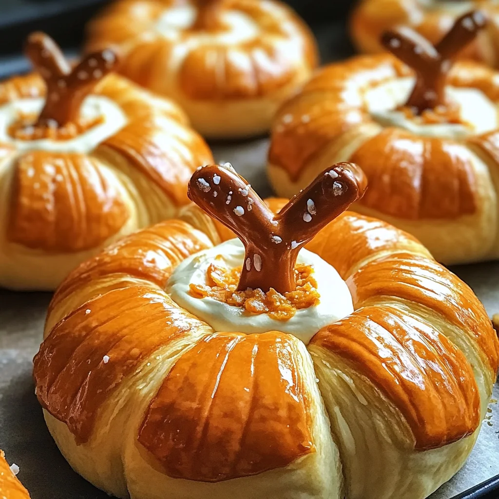 Crescent Pumpkins with Cream Cheese and Pumpkin Pie Filling