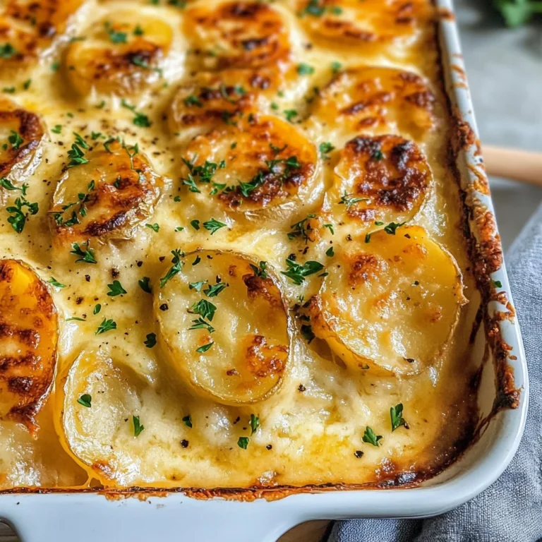 Dad’s Creamy & Cheesy Au Gratin Potatoes