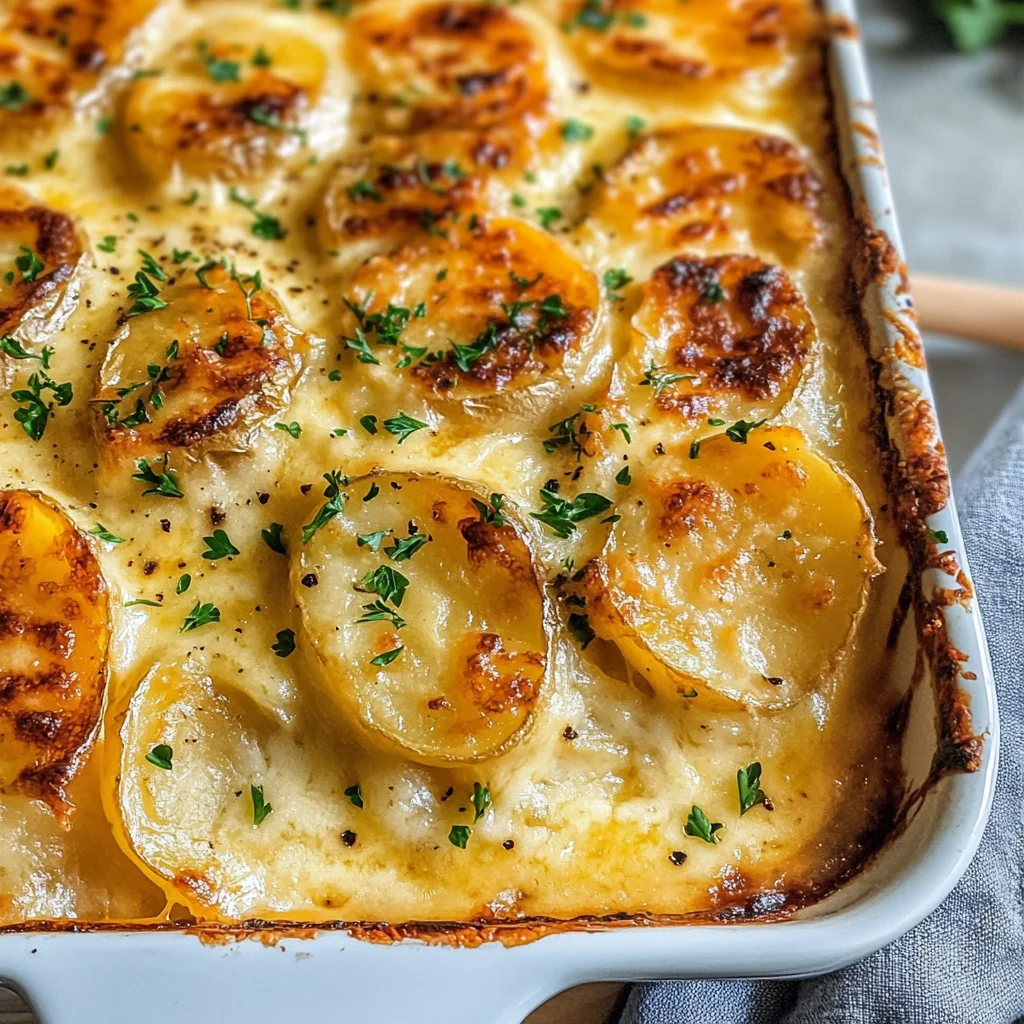 Dad’s Creamy & Cheesy Au Gratin Potatoes