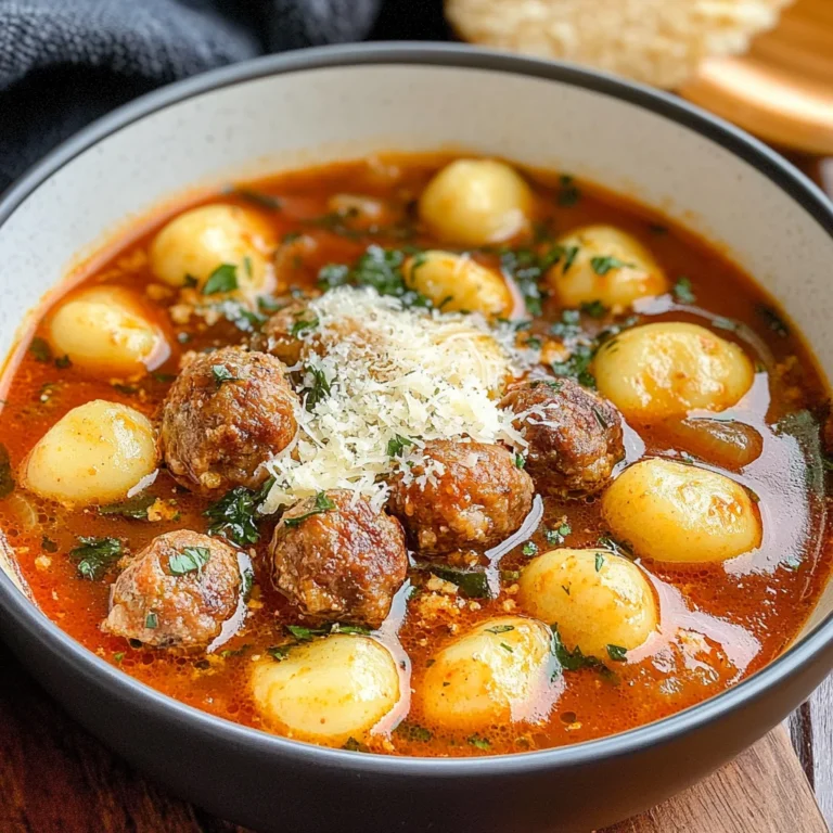 Italian Meatball Gnocchi Soup Recipe