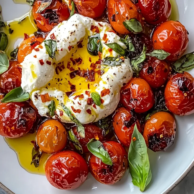 Juicy Roasted Tomatoes with Burrata