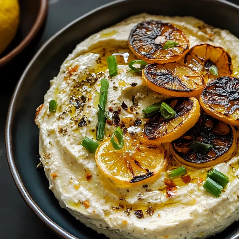 Lemony Whipped Feta With Charred Scallions