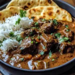 Slow-Cooked Beef Curry with Garlic Naan