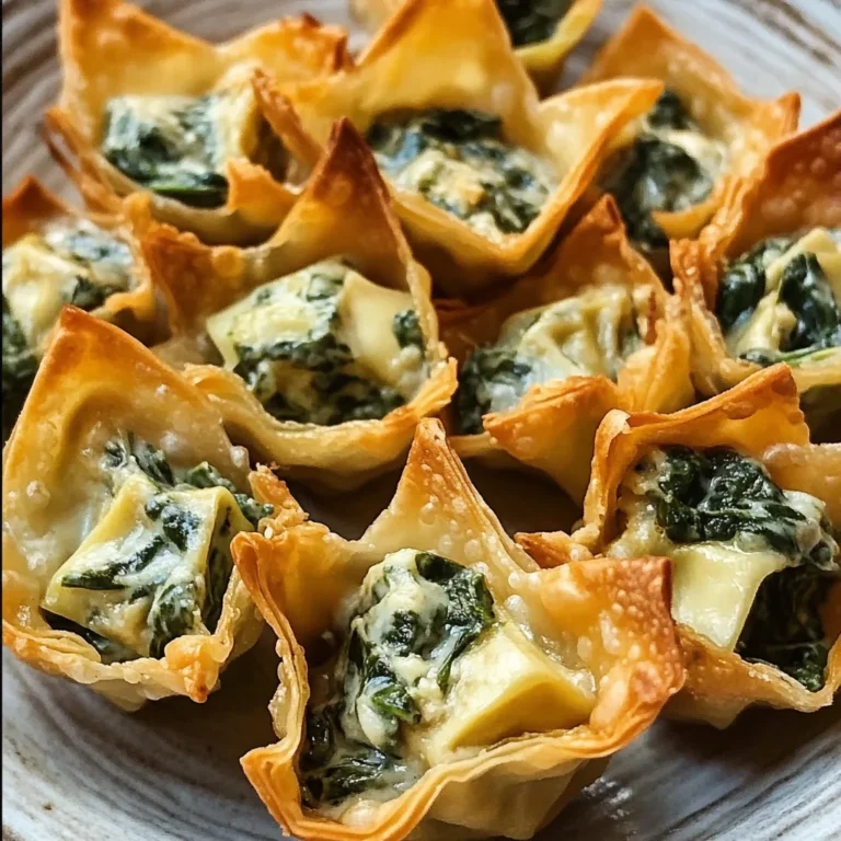 Spinach and Artichoke Wonton Cups