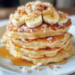 Toasted Coconut Macadamia Pancakes with Coconut Syrup