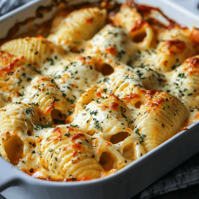 Creamy Parmesan Chicken Shells with Melted Mozzarella